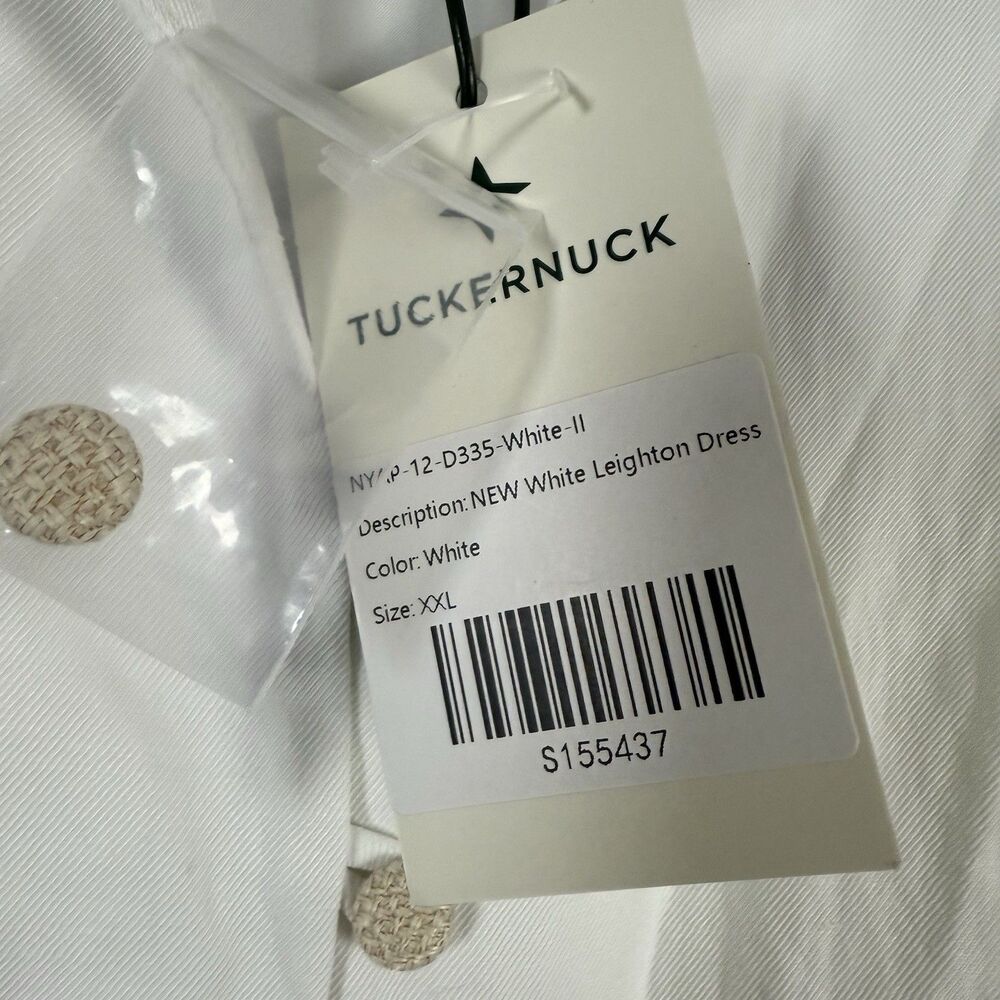 Tuckernuck White Leighton Sleeveless Linen Midi Dress Button Front NWT - Picture 12 of 15